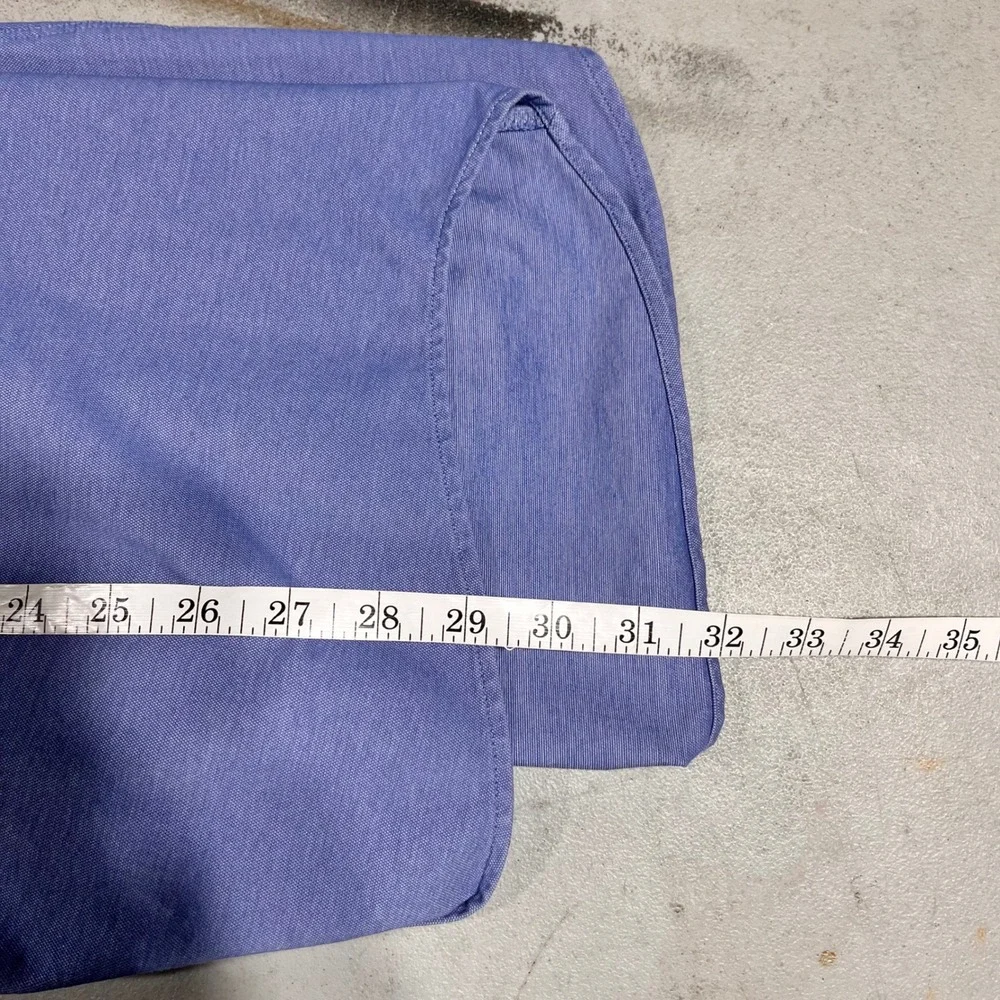 Lululemon Commission Mens Long Sleeve Button Down Shirt XL Blue‎ Career Office